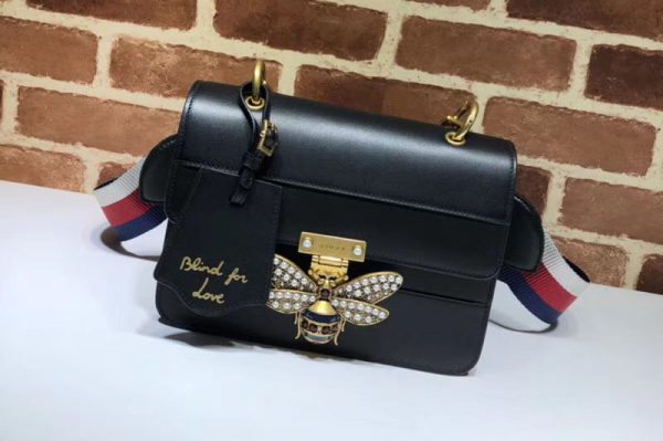 Replica Gucci Queen Margaret small shoulder bag 476542 Black