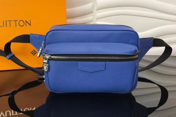 Replica Louis Vuitton M33455 Taiga Leather Outdoor Numbag Bags Blue