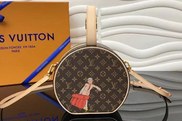 Replica Louis Vuitton M43513 LV Monogram canvas Printed Petite Boite Chapeau Bags