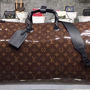 Replica Louis Vuitton M43899 LV Monogram Glaze Canvas Keepall Bandouliere 50 Bags