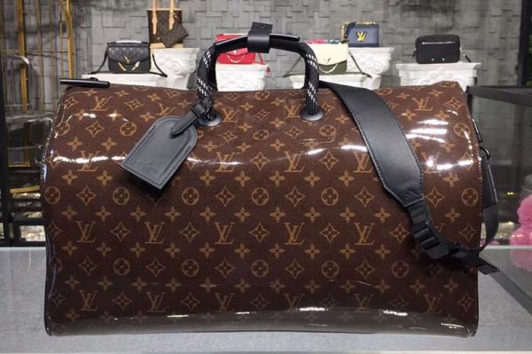 Replica Louis Vuitton M43899 LV Monogram Glaze Canvas Keepall Bandouliere 50 Bags