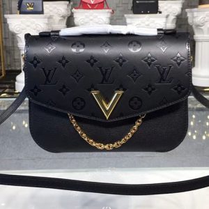 Replica Louis Vuitton M53382 LV Very Messenger Very Leather Bags Black