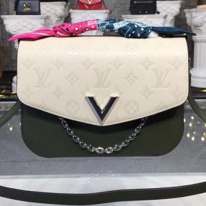 Replica Louis Vuitton M52128 LV Very Messenger Very Leather Bags Kaki Fango