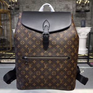 Replica Louis Vuitton M40637 LV Palk Monogram Macassar Canvas Backpack