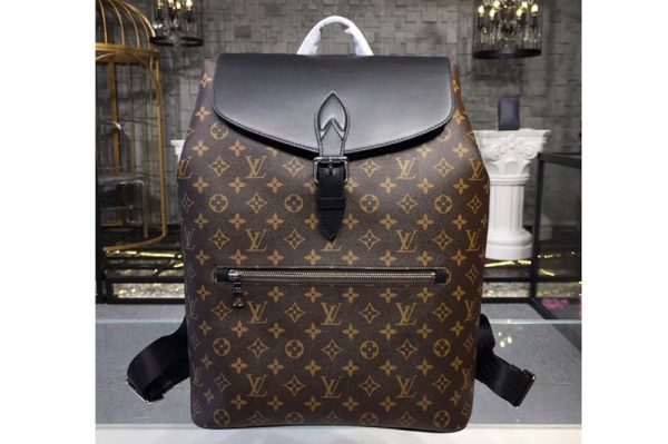 Replica Louis Vuitton M40637 LV Palk Monogram Macassar Canvas Backpack