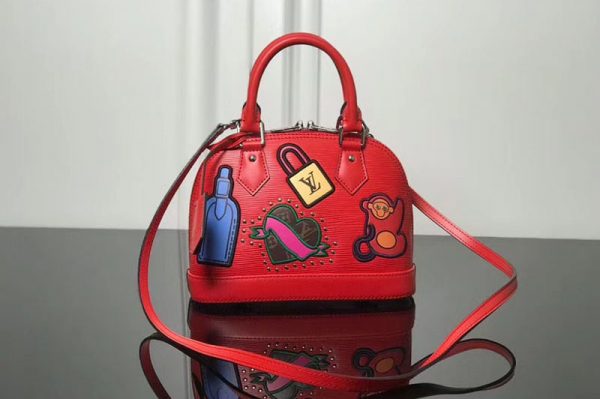 Replica Louis Vuitton M52481 LV Alma BB Epi Leather Bags Red