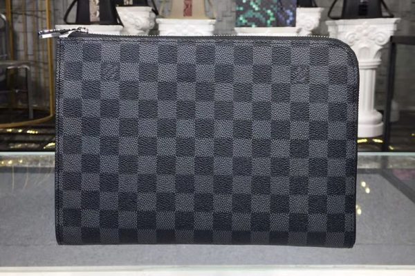 Replica Louis Vuitton N60113 LV Damier Graphite Canvas Pochette Jour PM