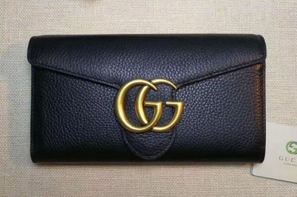 Replica Gucci 400586 GG Marmont Continental Wallet Black