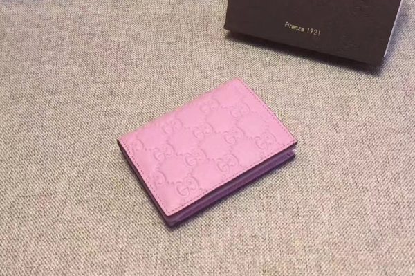 Replica Gucci 410120 Signature card case Pink