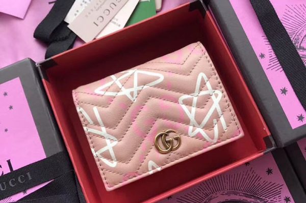 Replica Gucci GucciGhost Card Case 449421 Pink