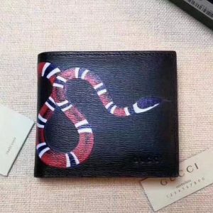 Replica Gucci Snake print Calf Leather wallet 451268