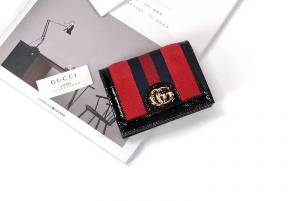 Replica Gucci Ophidia card case 523155 red