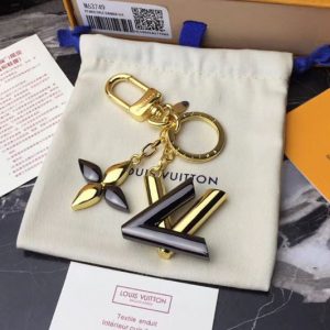 Replica Louis Vuitton M68197 LV Twist Bag Charm Black&Gold