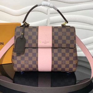 Replica Louis Vuitton N64416 LV Damier Ebene Canvas Bond Stree Bags Pink