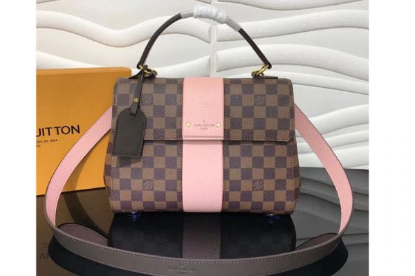 Replica Louis Vuitton N64416 LV Damier Ebene Canvas Bond Stree Bags Pink