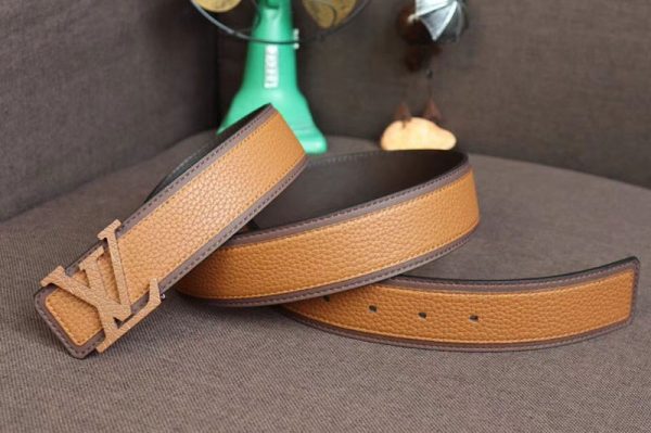 Replica Louis Vuitton M0031T LV Covered 40mm Belt Taurillon Leather Black