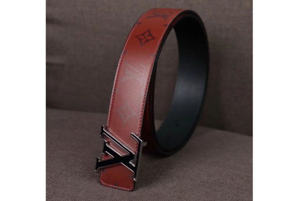 Replica Louis Vuitton M0033Q LV Pyramide 40mm Calf Leather Belt Chocolat