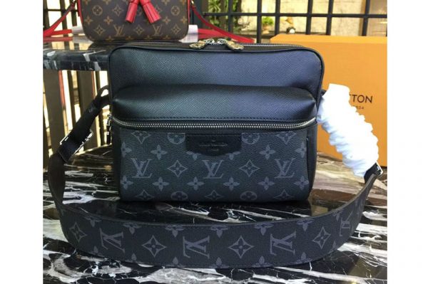 Replica Louis Vuitton M43843 LV Monogram Canvas Messenger PM Black