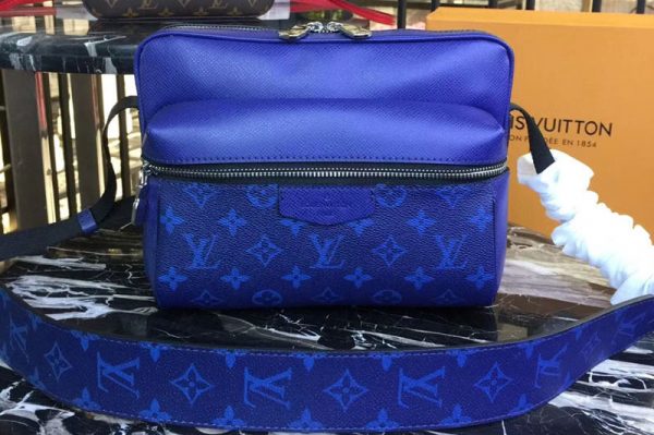 Replica Louis Vuitton M43843 LV Monogram Canvas Messenger PM Blue