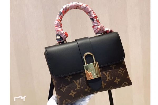 Replica Louis Vuitton M44141 LV Locky BB Monogram Canvas And Epi Leather Black