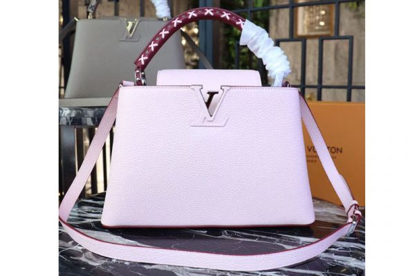 Replica Louis Vuitton M52384 LV Taurillon Leather Capucines BB Bags Pink