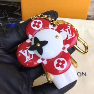 Replica Louis Vuitton M67358 LV Golden Vendome Bag Charm and Key Holder Red