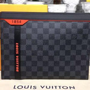 Replica Louis Vuitton N41696 LV Pochette Voyage MM Damier Graphite Canvas