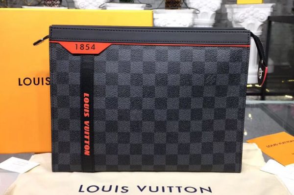 Replica Louis Vuitton N41696 LV Pochette Voyage MM Damier Graphite Canvas