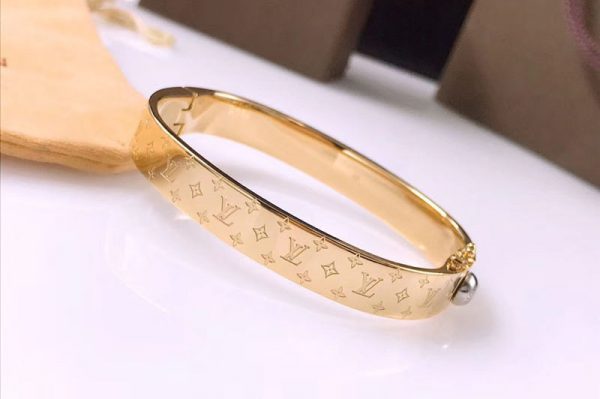 Replica Louis Vuitton M00251 Nanogram Cuff Bracelet and Bangle Yellow Gold