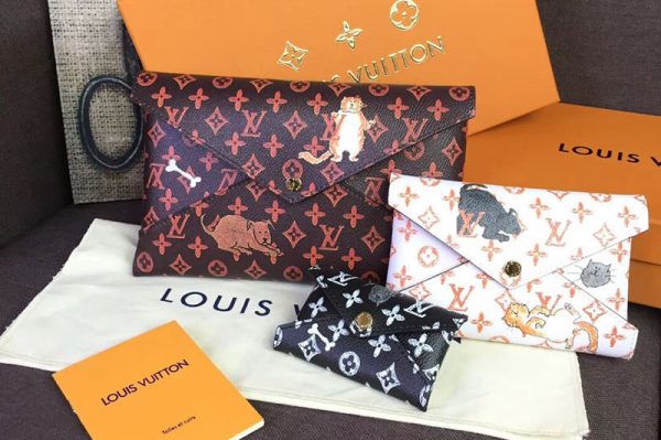 Replica Louis Vuitton M63885 Pochette Kirigami Black/White/Brown