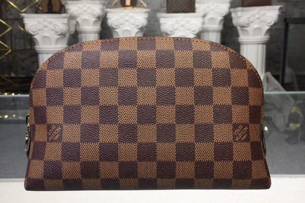 Replica Louis Vuitton N23345 Damier Ebene Canvas Cosmetic Pouch GM