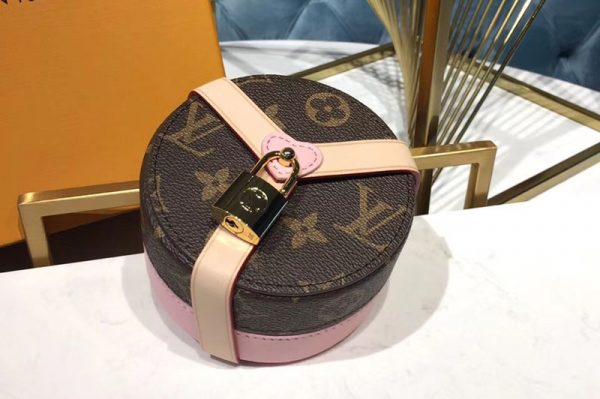 Replica Louis Vuitton GI0353 LV Lock Me Box PM Monogram Canvas Pink