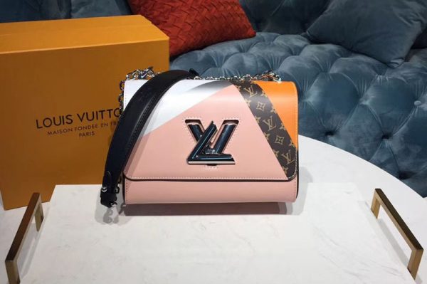 Replica Louis Vuitton M53800 LV Twist MM Epi Leather Pink / White/ Navy Blue