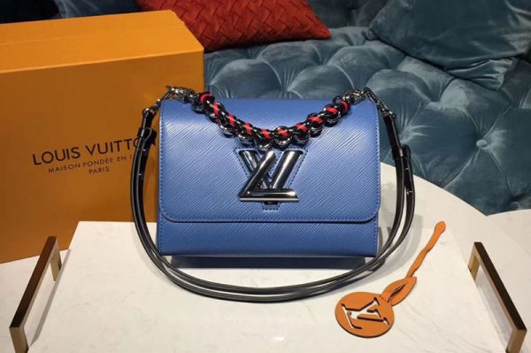 Replica Louis Vuitton M52503 LV Twist MM Bags Epi Leather Blue