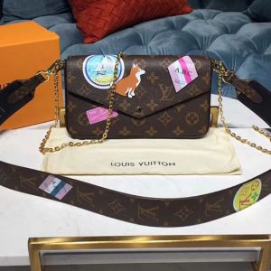 Replica Louis Vuitton M61276 LV Monogram Canvas Pochette Felicie