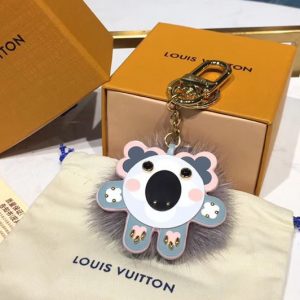 Replica Louis Vuitton M64258 LV Wild Fur Koala Bag Charm and Key Holder