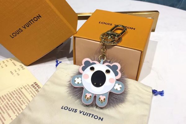 Replica Louis Vuitton M64258 LV Wild Fur Koala Bag Charm and Key Holder