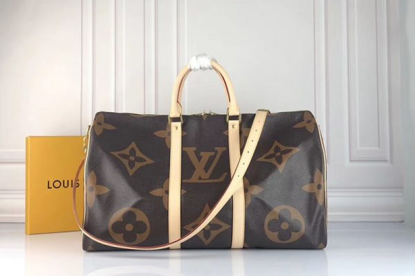 Replica Louis Vuitton M44739 LV Keepall Bandouliere 50 Bags Monogram and Monogram Reverse coated canvas