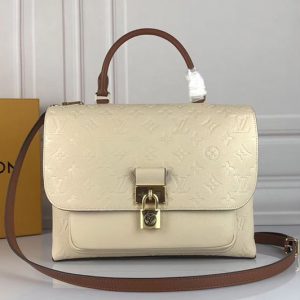 Replica Louis Vuitton M44549 LV Marignan Bags Monogram Empreinte Leather Crème Caramel