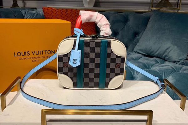 Replica Louis Vuitton M44582 LV Mini Luggage Damier Graphite Canvas