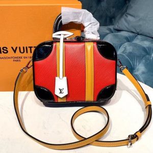 Replica Louis Vuitton M44582 LV Mini Luggage Red Epi Leather