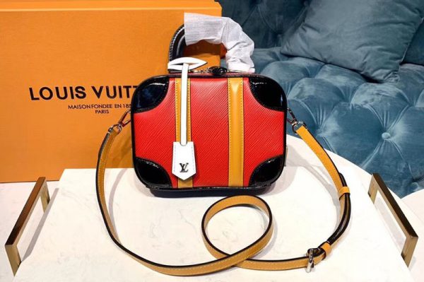 Replica Louis Vuitton M44582 LV Mini Luggage Red Epi Leather