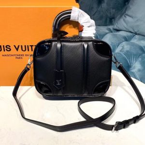 Replica Louis Vuitton M44582 LV Mini Luggage Black Epi Leather