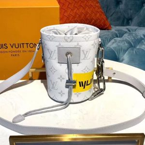 Replica Louis Vuitton M44631 LV Chalk Nano Bag Monogram canvas White