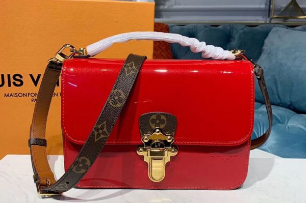 Replica Louis Vuitton M52686 LV Cherrywood BB Bags Red Patent Leather