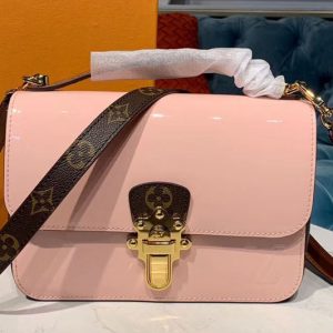 Replica Louis Vuitton M51952 LV Cherrywood BB Bags Pink Patent Leather