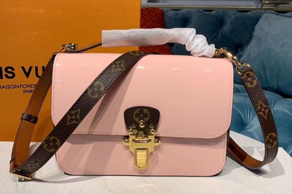 Replica Louis Vuitton M51952 LV Cherrywood BB Bags Pink Patent Leather