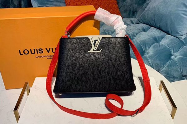 Replica Louis Vuitton M90334 LV Capucines BB Bags Black Taurillon leather