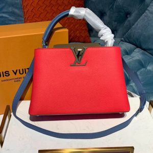 Replica Louis Vuitton M54875 LV Capucines PM Bags Red Taurillon leather