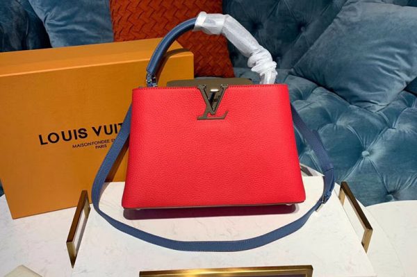 Replica Louis Vuitton M54875 LV Capucines PM Bags Red Taurillon leather